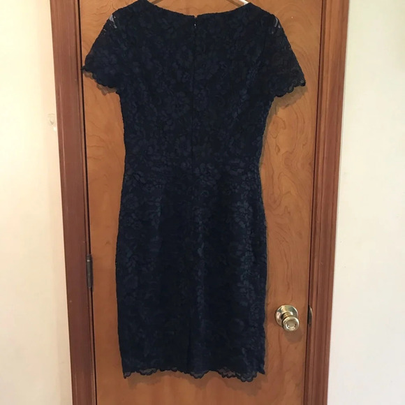 NWOT$398 Diane von Furstenberg DWF Ainsley Floral Lace Black Sheath Dress 4 - Picture 6 of 8